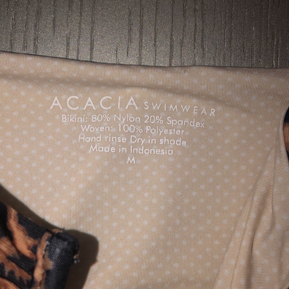 ACACIA swimwear Leopard Print- crochet Strapless Swimsuit  size M - Picture 4 of 15